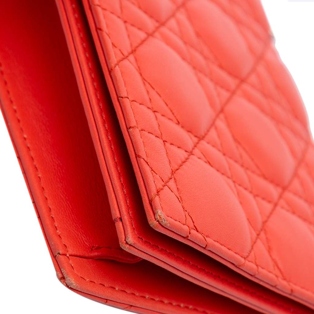 Dior Lambskin Cannage Lady Dior Wallet On Chain - Detail 2