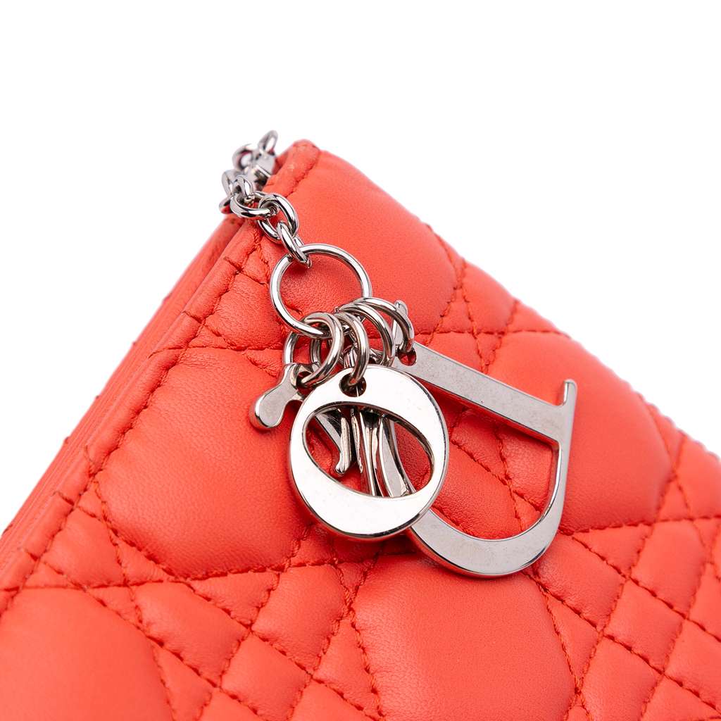 Dior Lambskin Cannage Lady Dior Wallet On Chain - Image 11