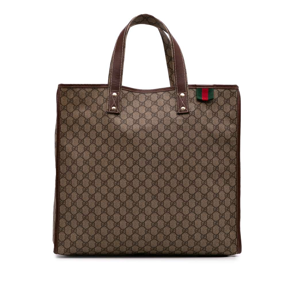Gucci Large GG Supreme Web Loop Tote