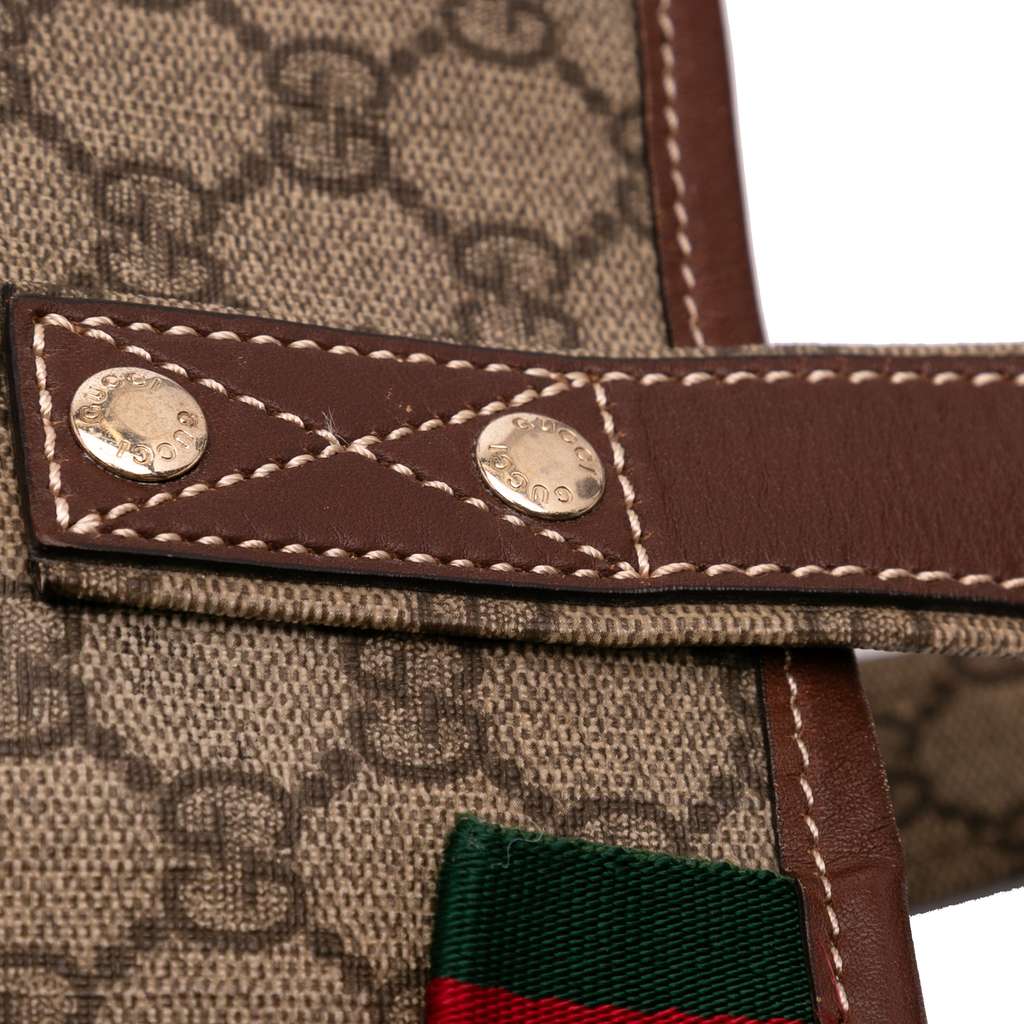 Gucci Large GG Supreme Web Loop Tote - Image 11