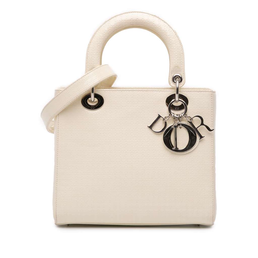 Dior Medium Patent Microcannage Lady Dior