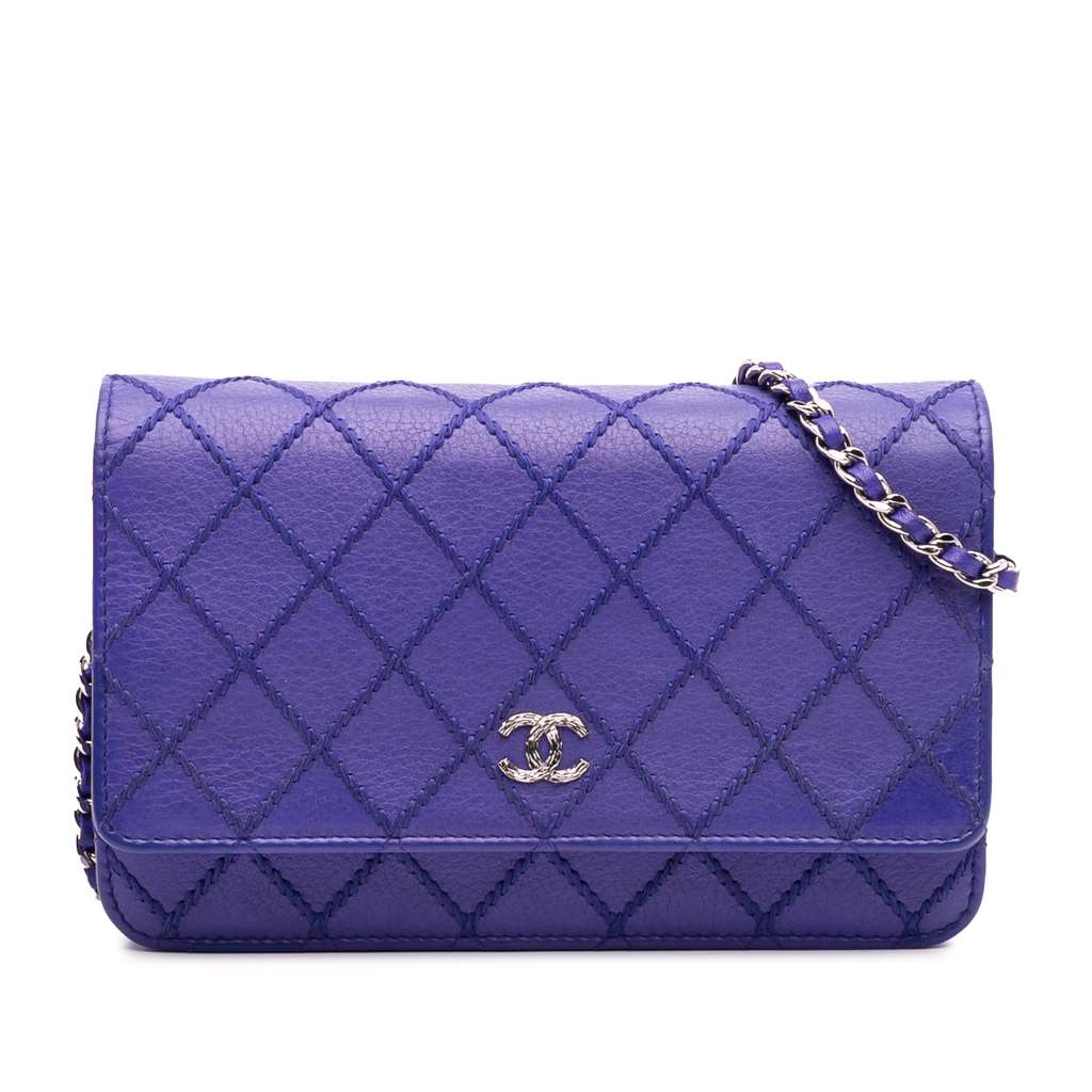 Chanel CC Quilted Calfskin Fancy Wallet On Chain