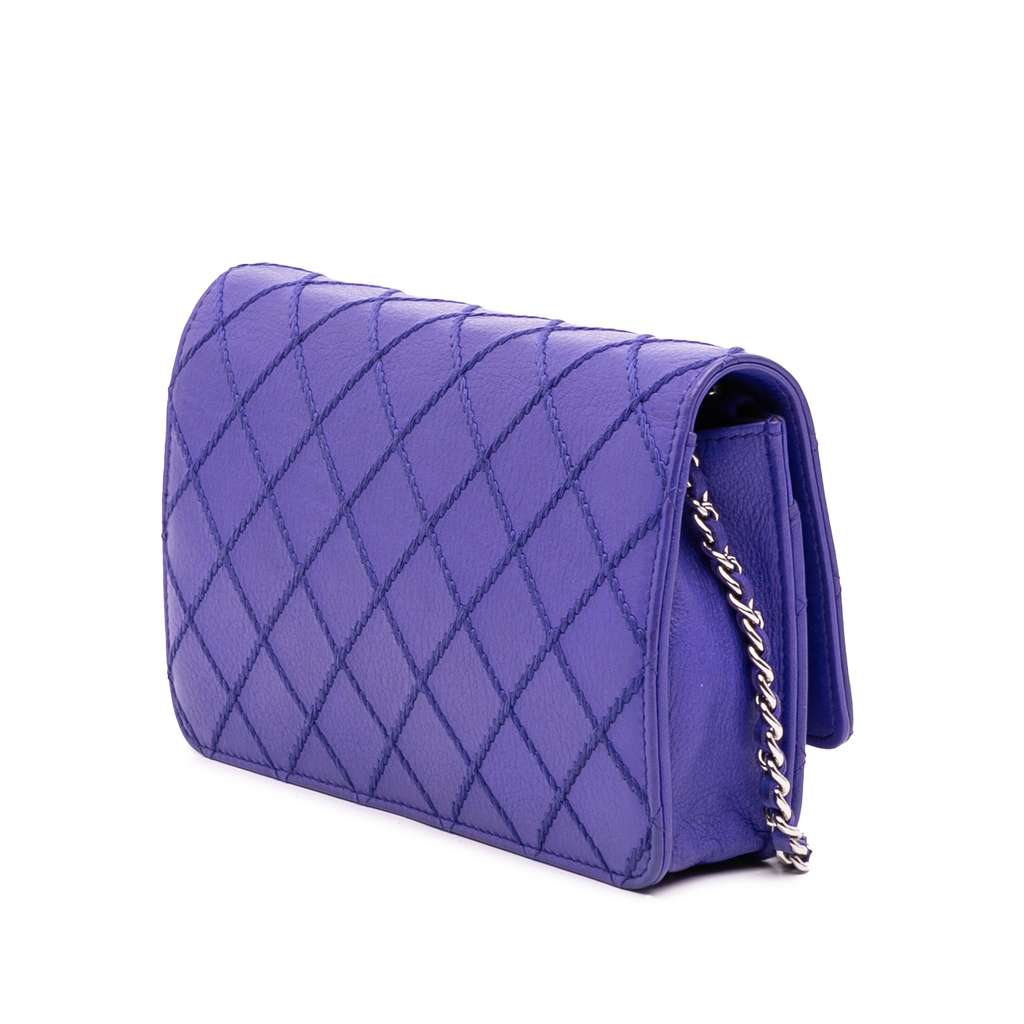 Chanel CC Quilted Calfskin Fancy Wallet On Chain - Back view
