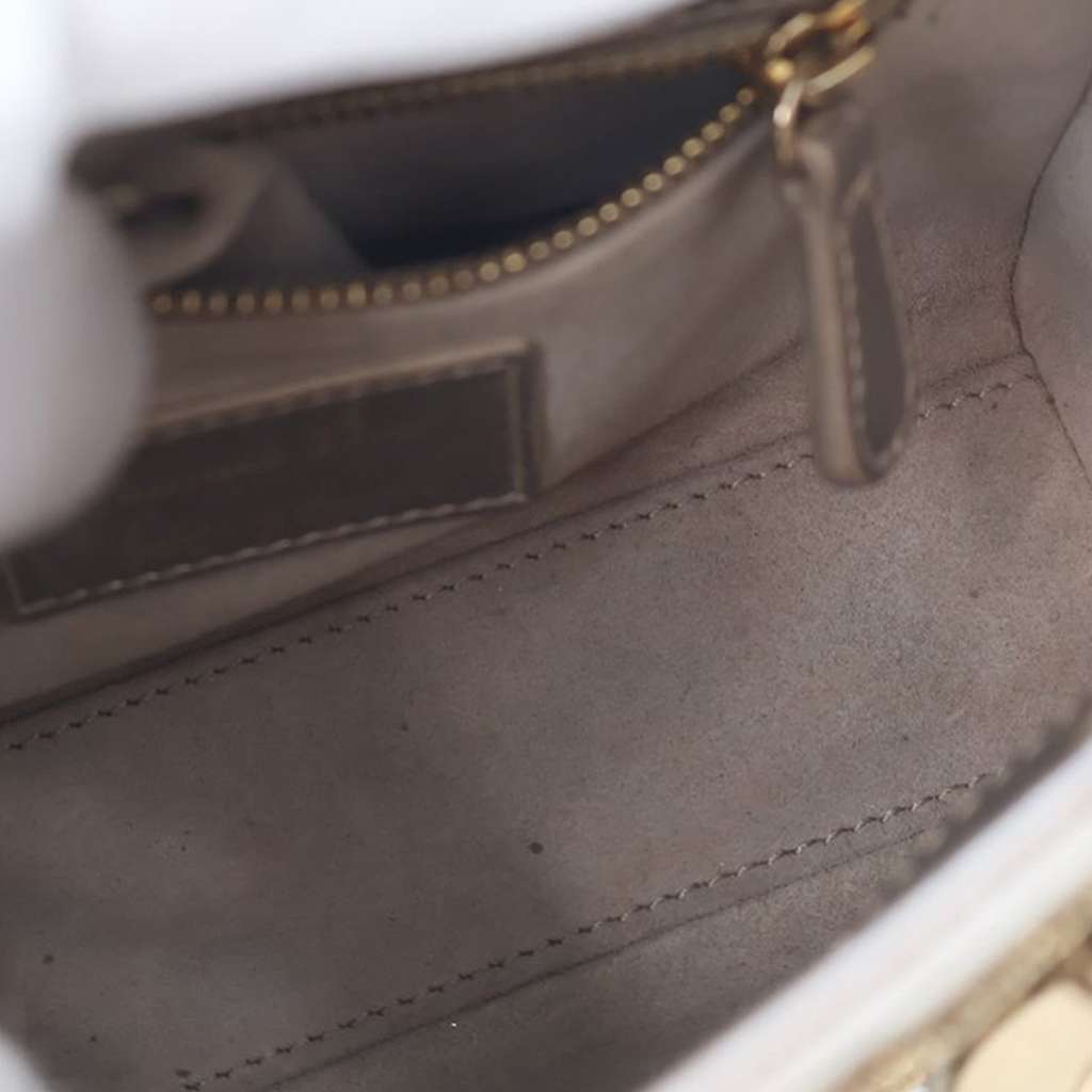 Dior Mini Beaded Metallic Lambskin Cannage Lady Dior - Side view