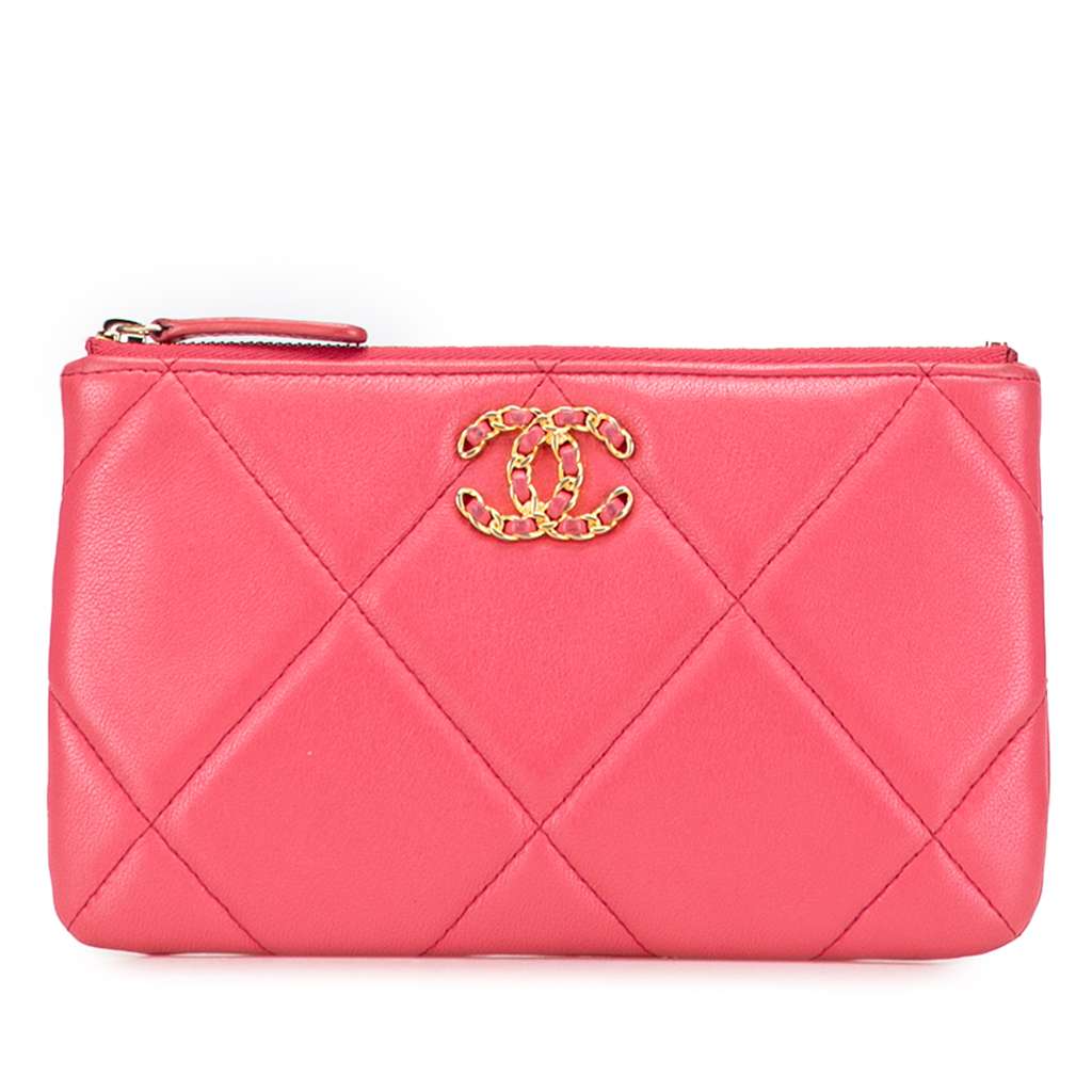 Chanel Small Lambskin 19 O Case Pouch