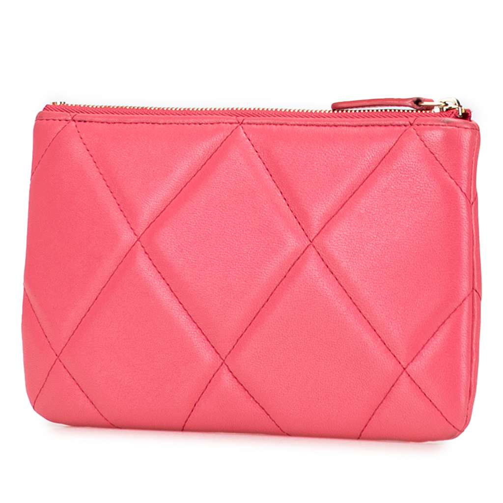 Chanel Small Lambskin 19 O Case Pouch - Back view