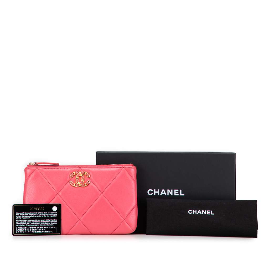 Chanel Small Lambskin 19 O Case Pouch - Image 13