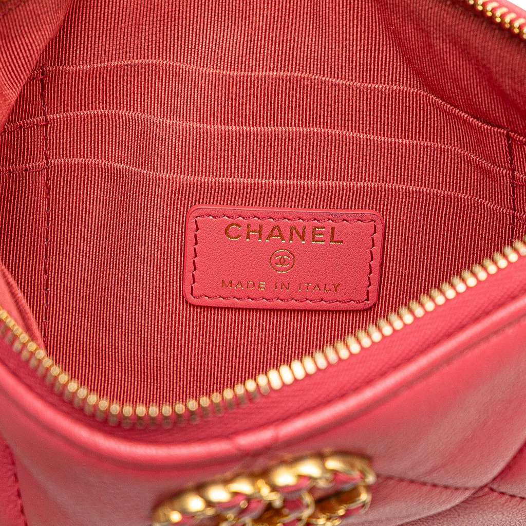 Chanel Small Lambskin 19 O Case Pouch - Side view