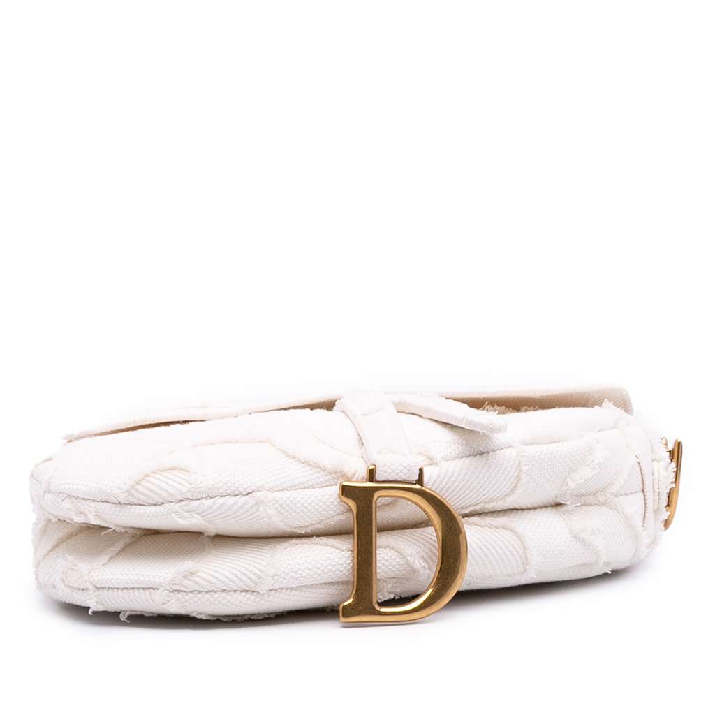 Dior Mini Canvas Embroidered Camouflage Saddle Bag - Image 6