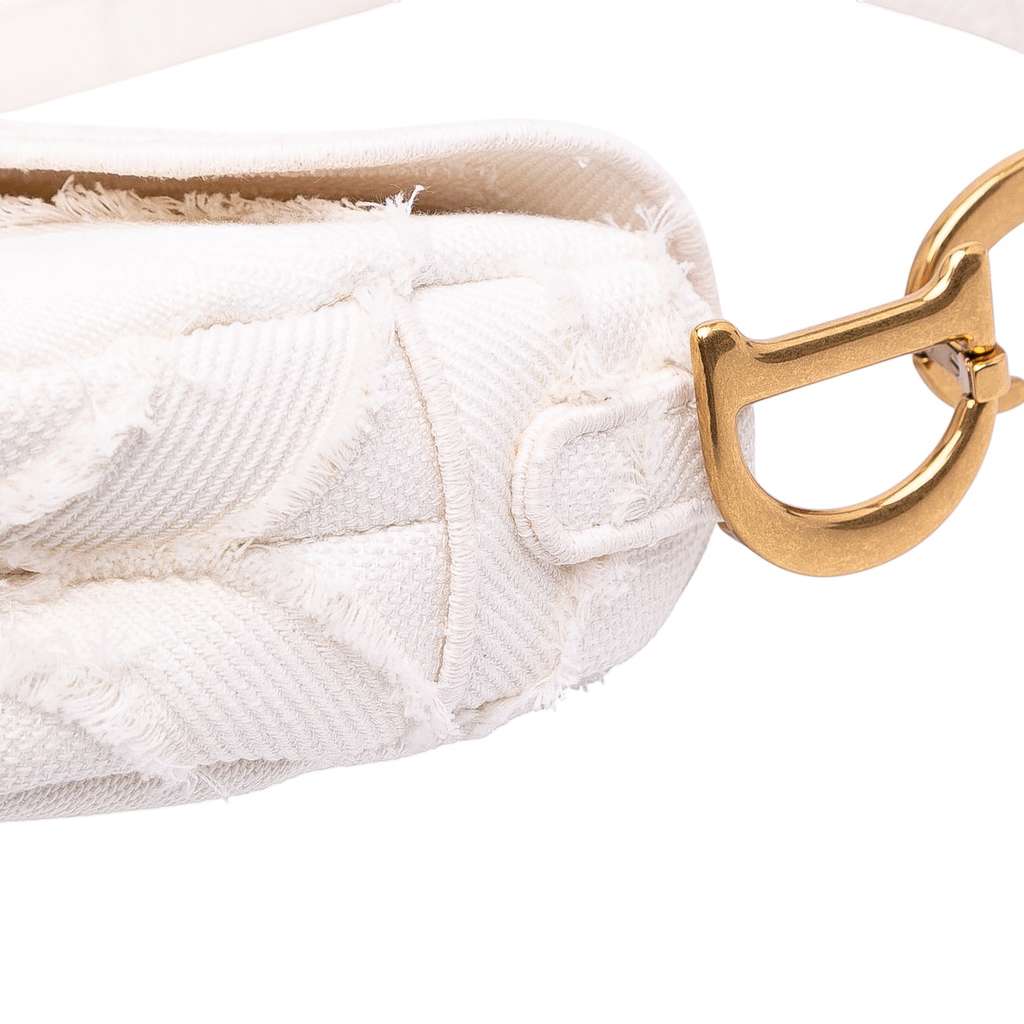 Dior Mini Canvas Embroidered Camouflage Saddle Bag - Detail 2