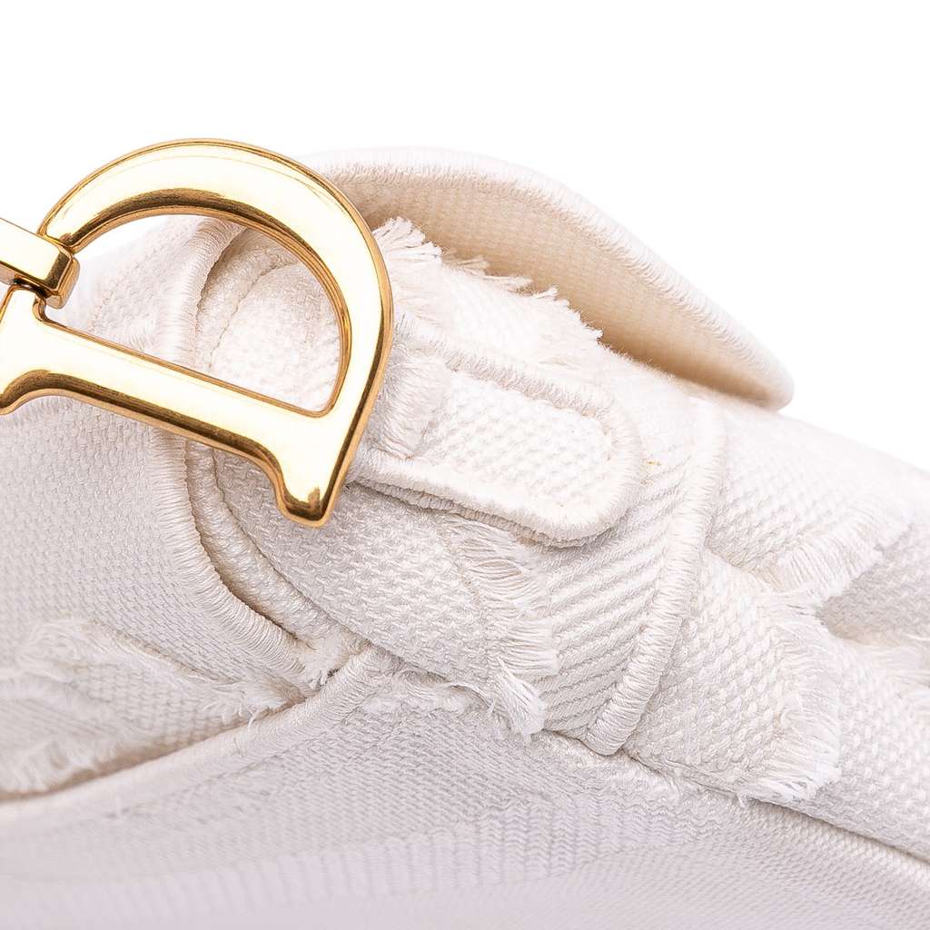 Dior Mini Canvas Embroidered Camouflage Saddle Bag - Image 10