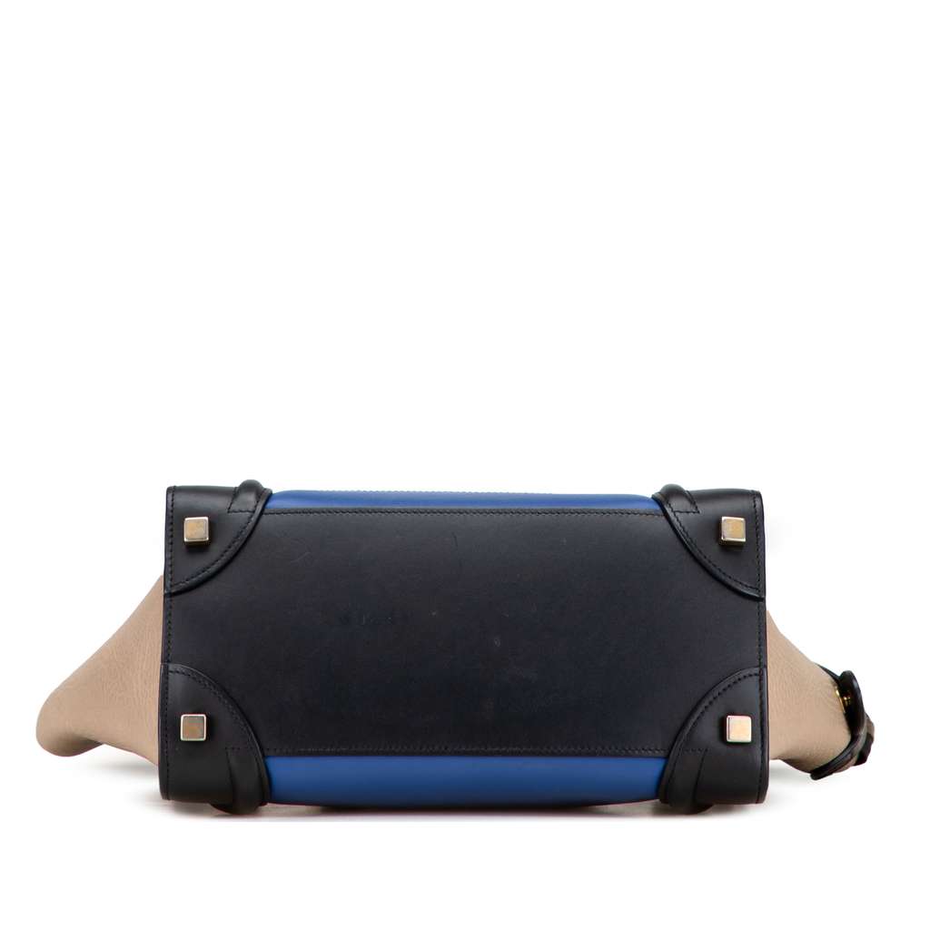 Celine Micro Tricolor Leather Luggage Tote - Image 6