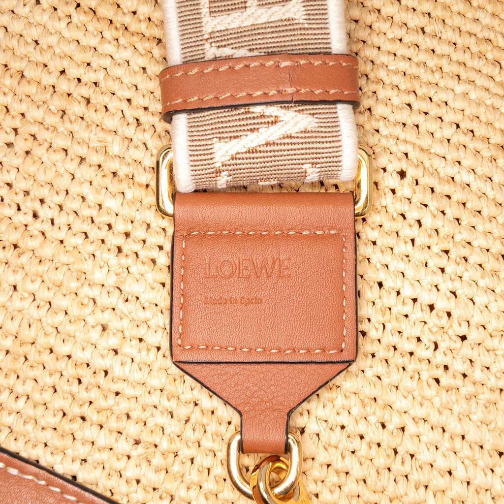 Loewe Mini Raffia Slit Satchel - Side view