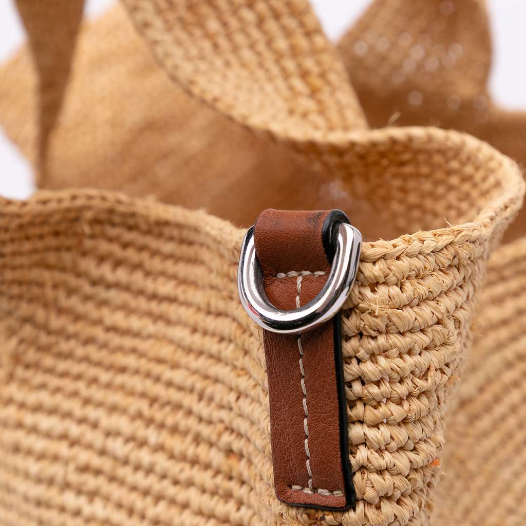 Loewe Mini Raffia Slit Satchel - Image 11