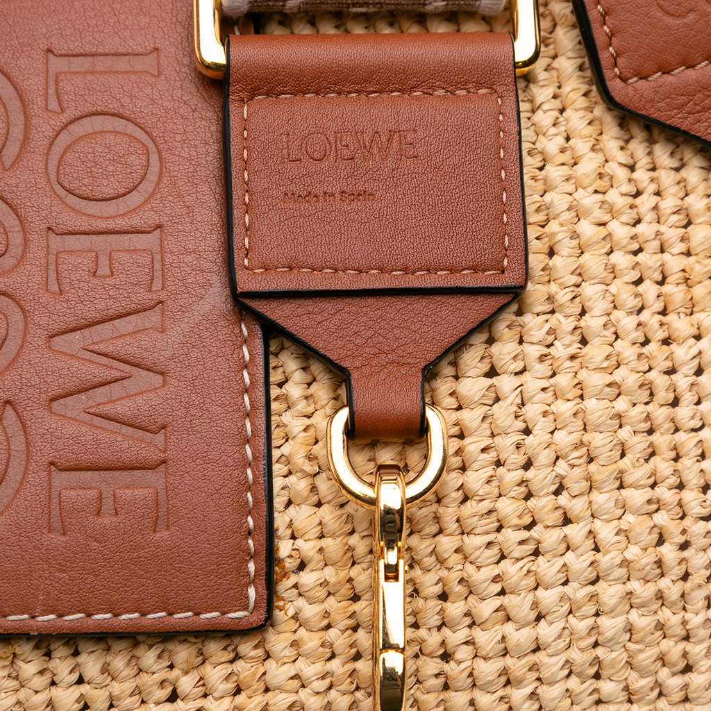 Loewe Mini Raffia Slit Satchel - Image 12