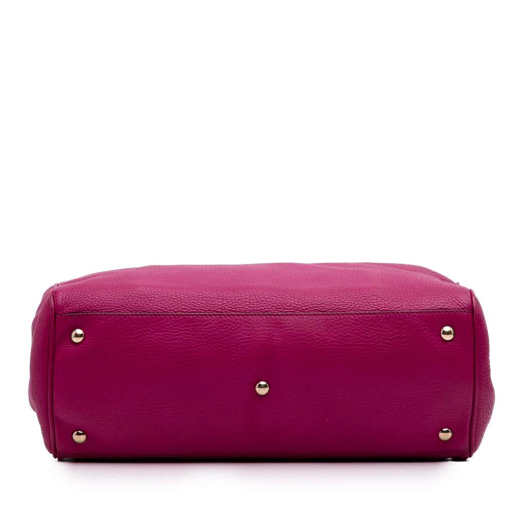 Gucci Medium Calfskin Bamboo Shopper Satchel - Image 6