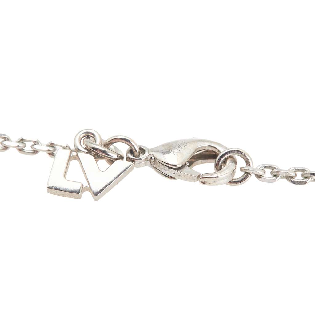 Louis Vuitton Silver Plated Pandantif Spiky Valentine Heart Damier Gold Pendant Necklace - 3