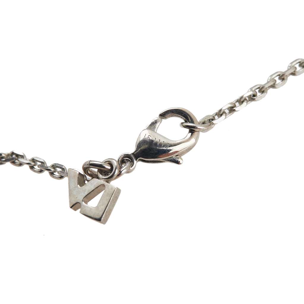 Louis Vuitton Silver Plated Pandantif Spiky Valentine Heart Damier Gold Pendant Necklace - 4