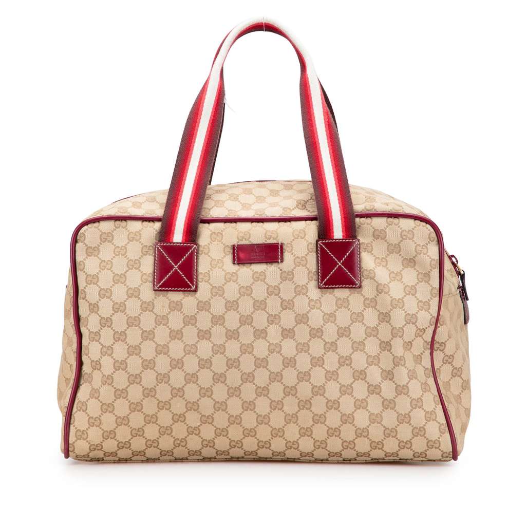 Gucci GG Canvas Web Travel Bag