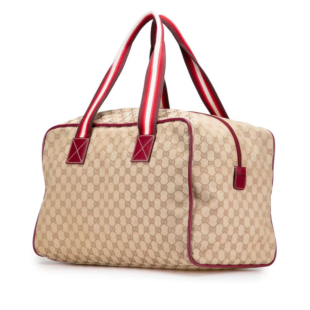 Gucci GG Canvas Web Travel Bag - Back view
