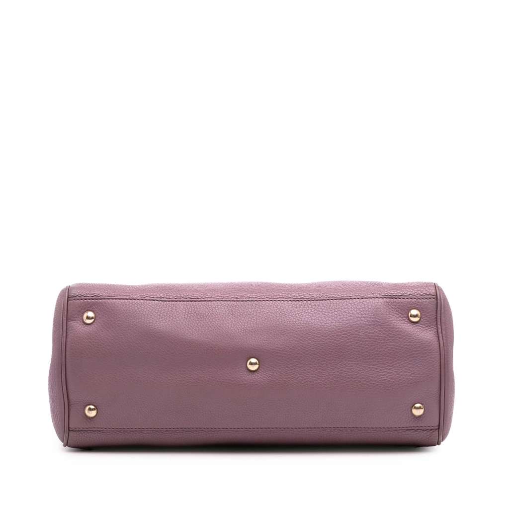 Gucci Medium Calfskin Bamboo Shopper Satchel - Image 6