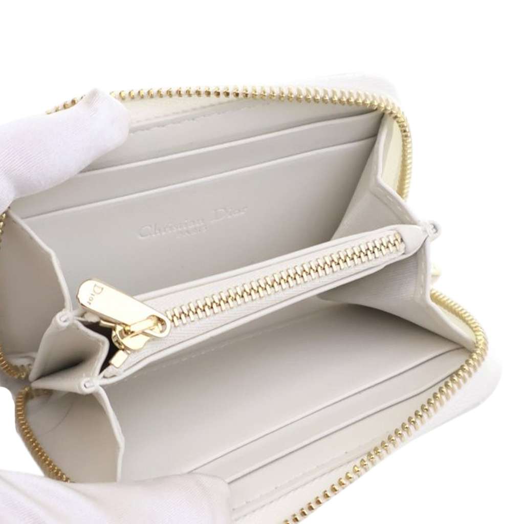 Dior Small Lambskin Heart Motif Lady Dior Voyageur Coin Pouch - 5