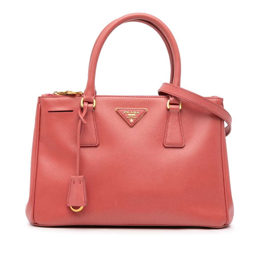Prada Small Saffiano Lux Galleria Double Zip Satchel