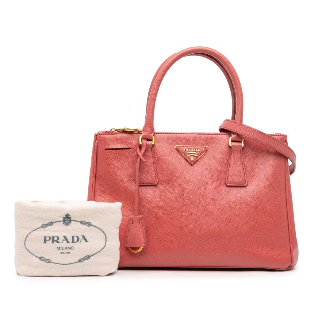 Prada Small Saffiano Lux Galleria Double Zip Satchel - Image 15