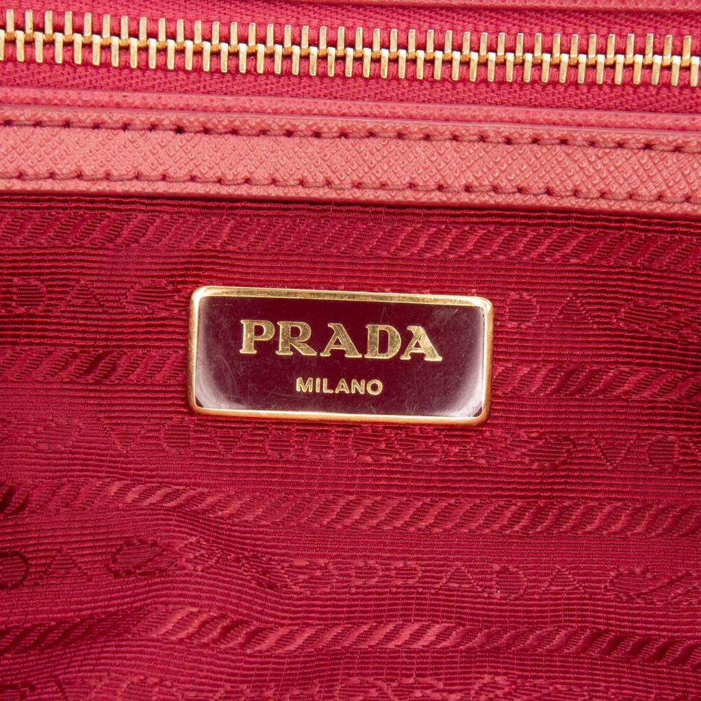 Prada Small Saffiano Lux Galleria Double Zip Satchel - Side view