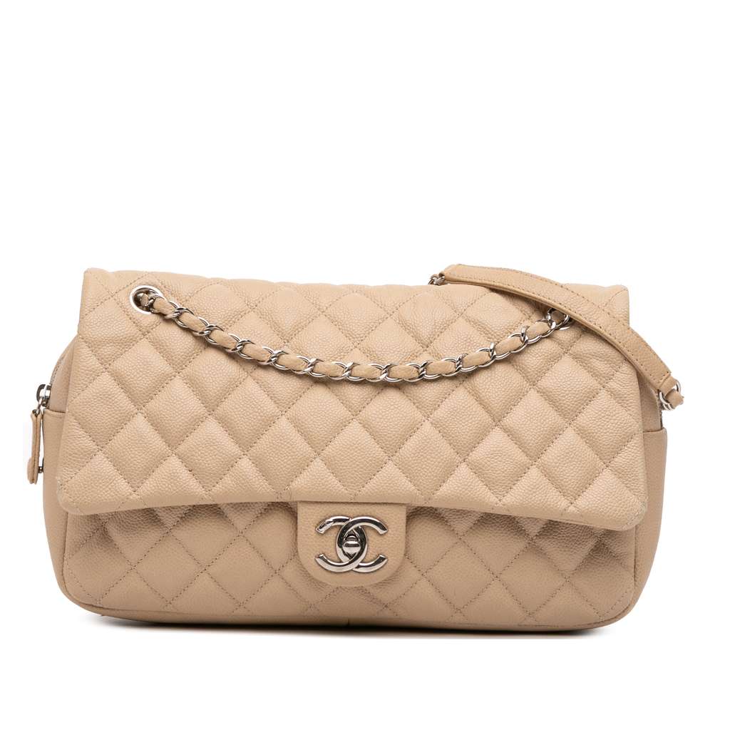 Chanel Jumbo Quilted Caviar Easy Flap