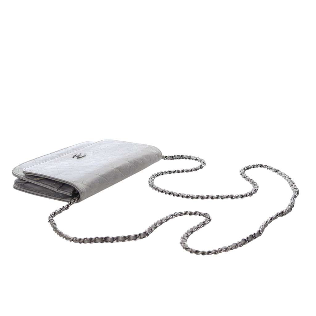 Chanel CC Quilted Aged Calfskin Wallet On Chain - Image 13