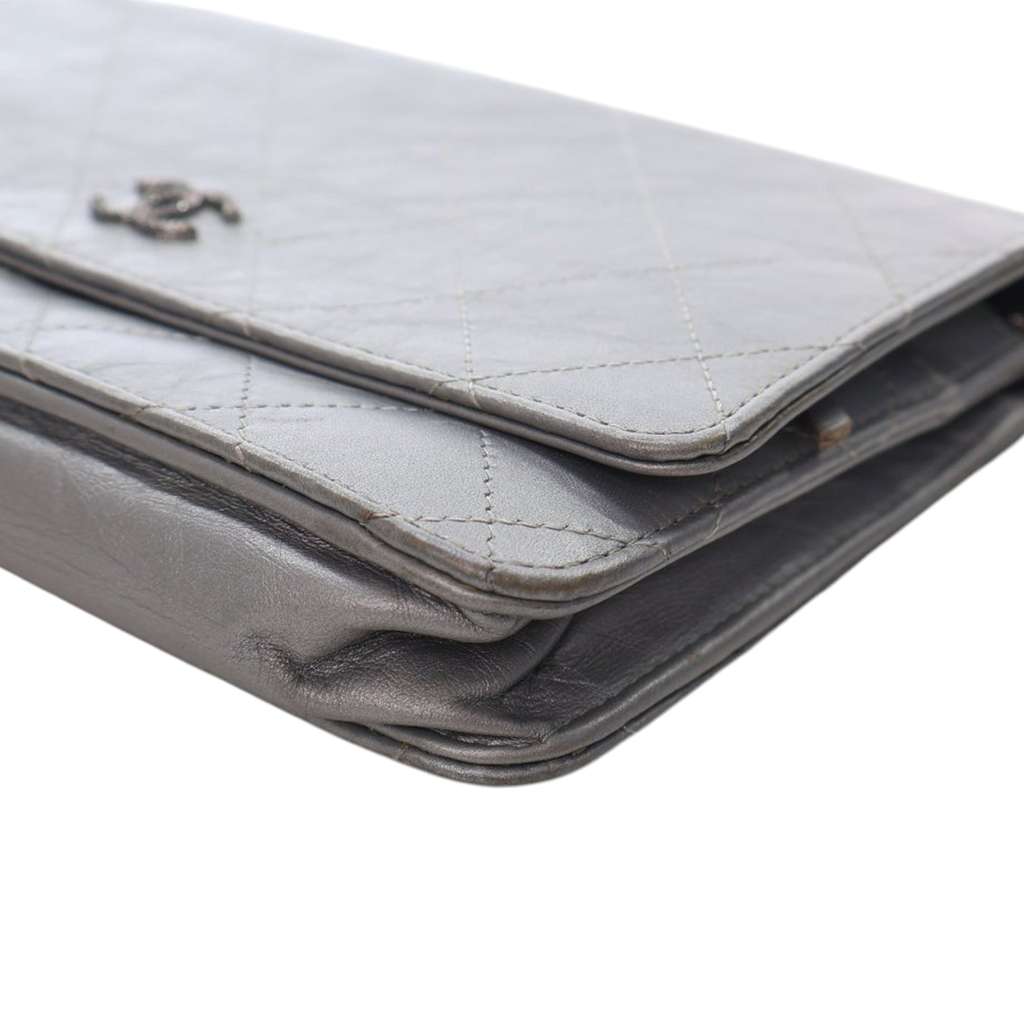 Chanel CC Quilted Aged Calfskin Wallet On Chain - Image 10