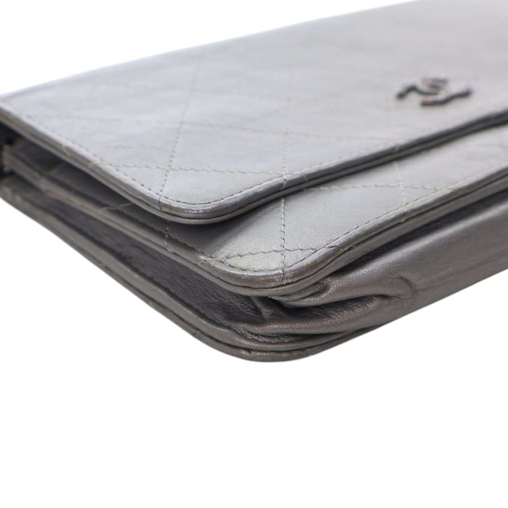 Chanel CC Quilted Aged Calfskin Wallet On Chain - Image 11