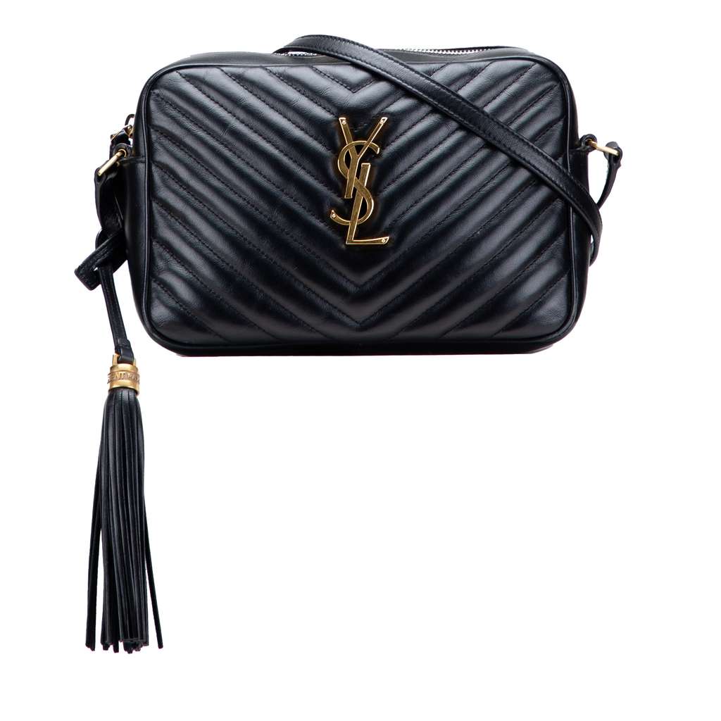 Saint Laurent Quilted Leather Monogram Lou Camera Bag