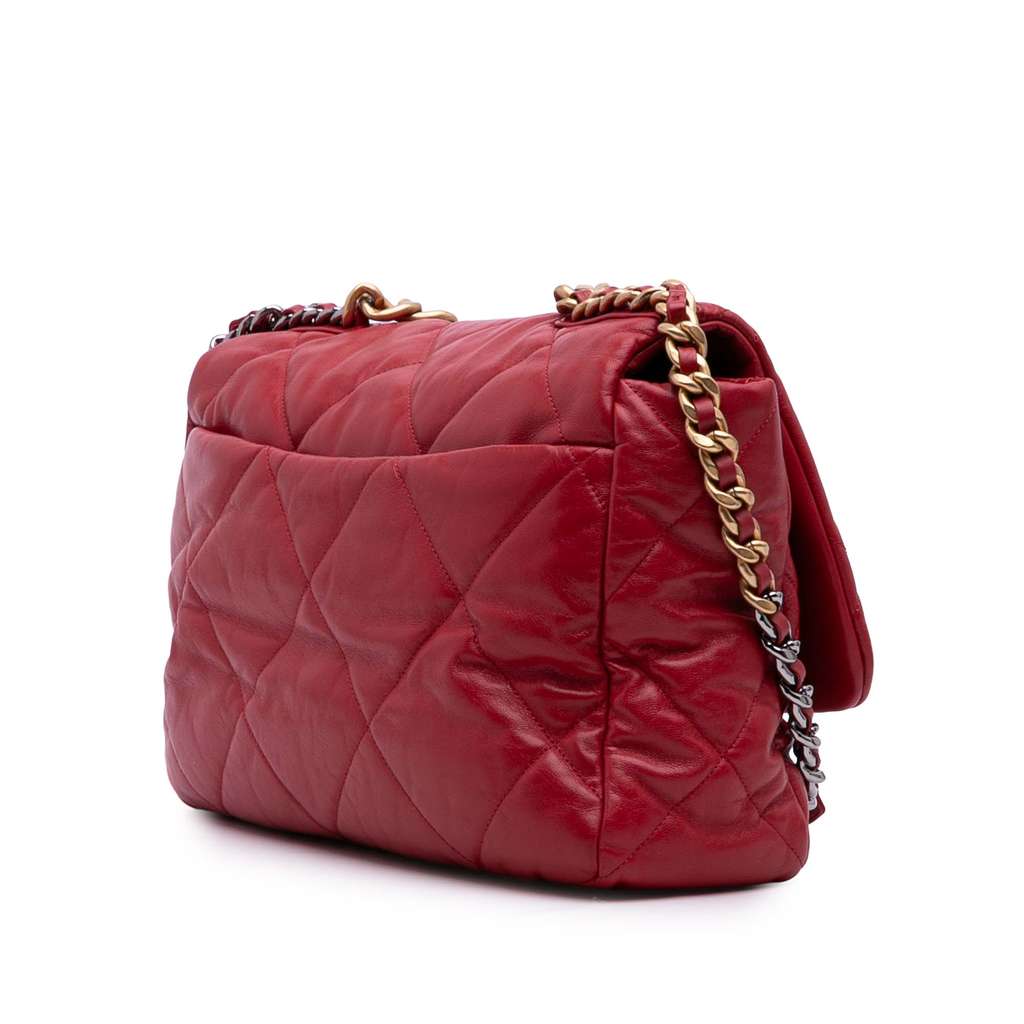Chanel Maxi Lambskin 19 Flap - Back view