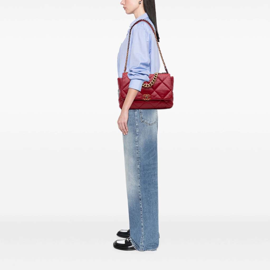 Chanel Maxi Lambskin 19 Flap - Image 12