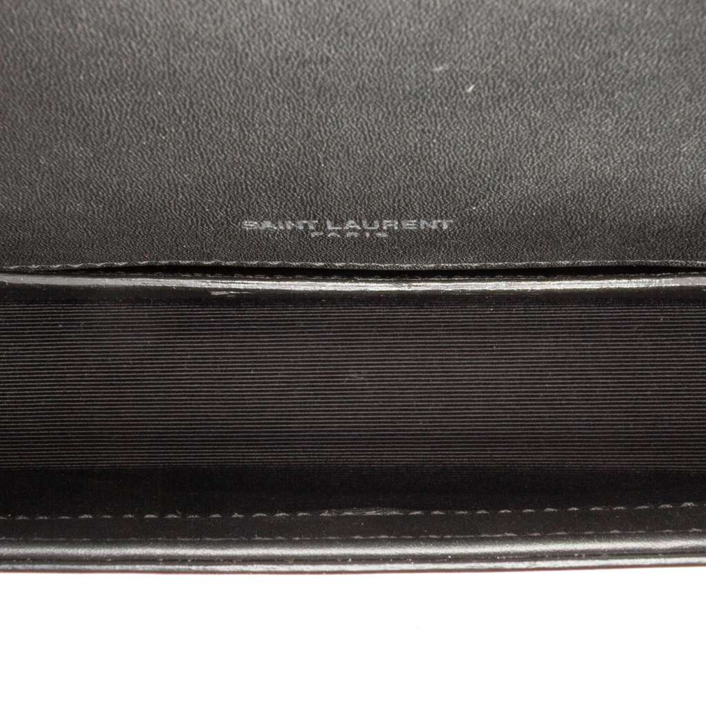 Saint Laurent Small Patent Grain de Poudre Monogram Kate Crossbody - 4