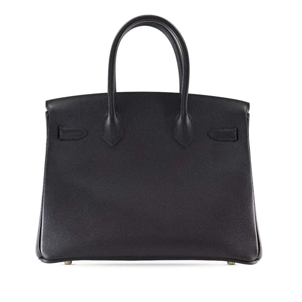 Hermès Epsom Birkin Retourne 30 Black Leather Very good - Back View