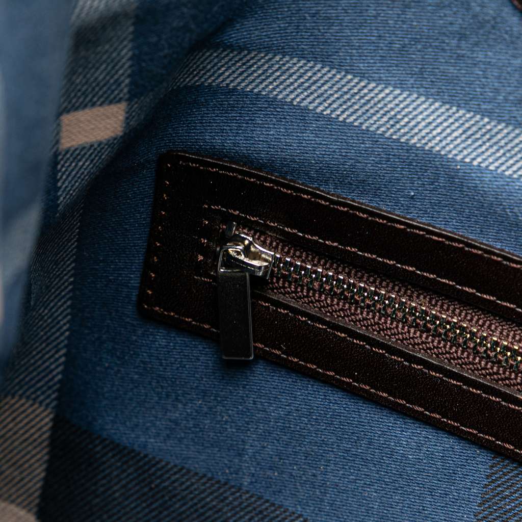 Burberry Straw and Leather Shoulder Bag - Detail 1