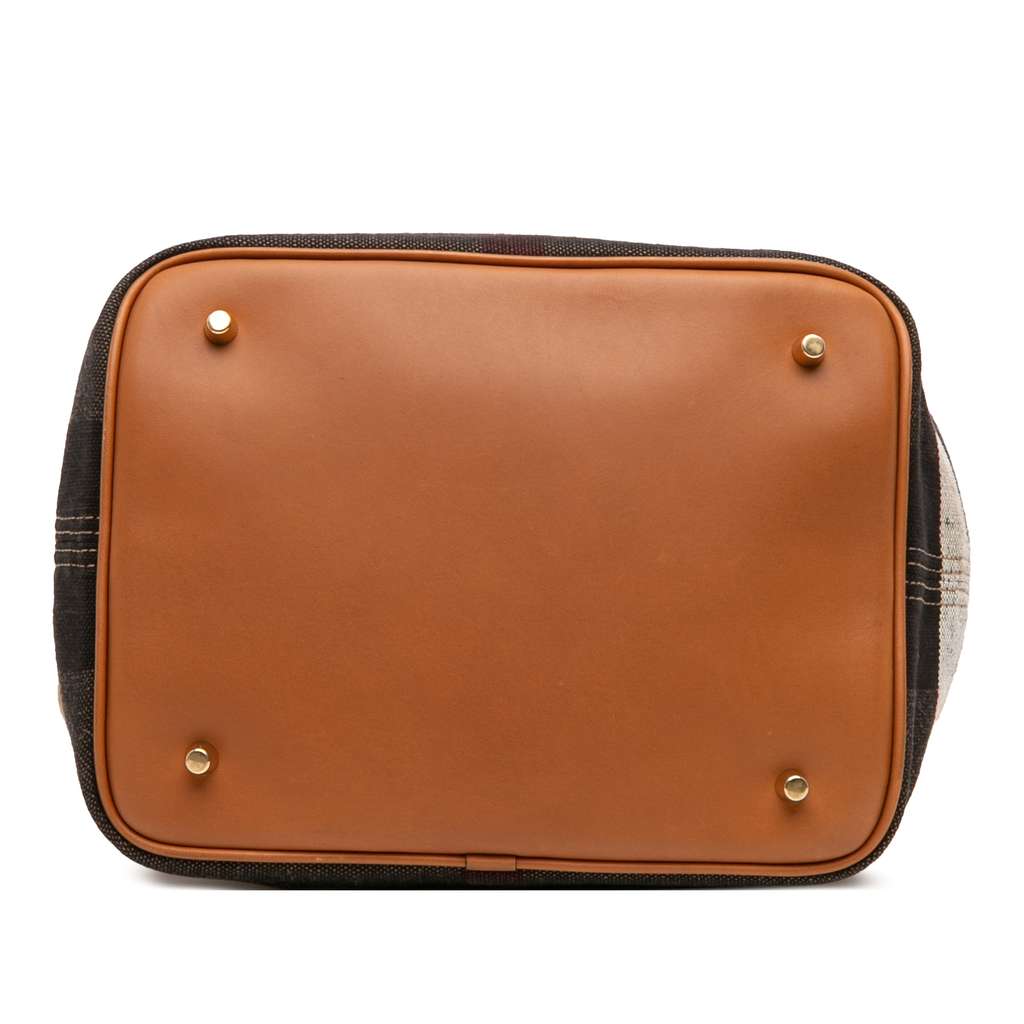 Burberry Medium Mega Check Canvas Ashby Bucket Bag - 3