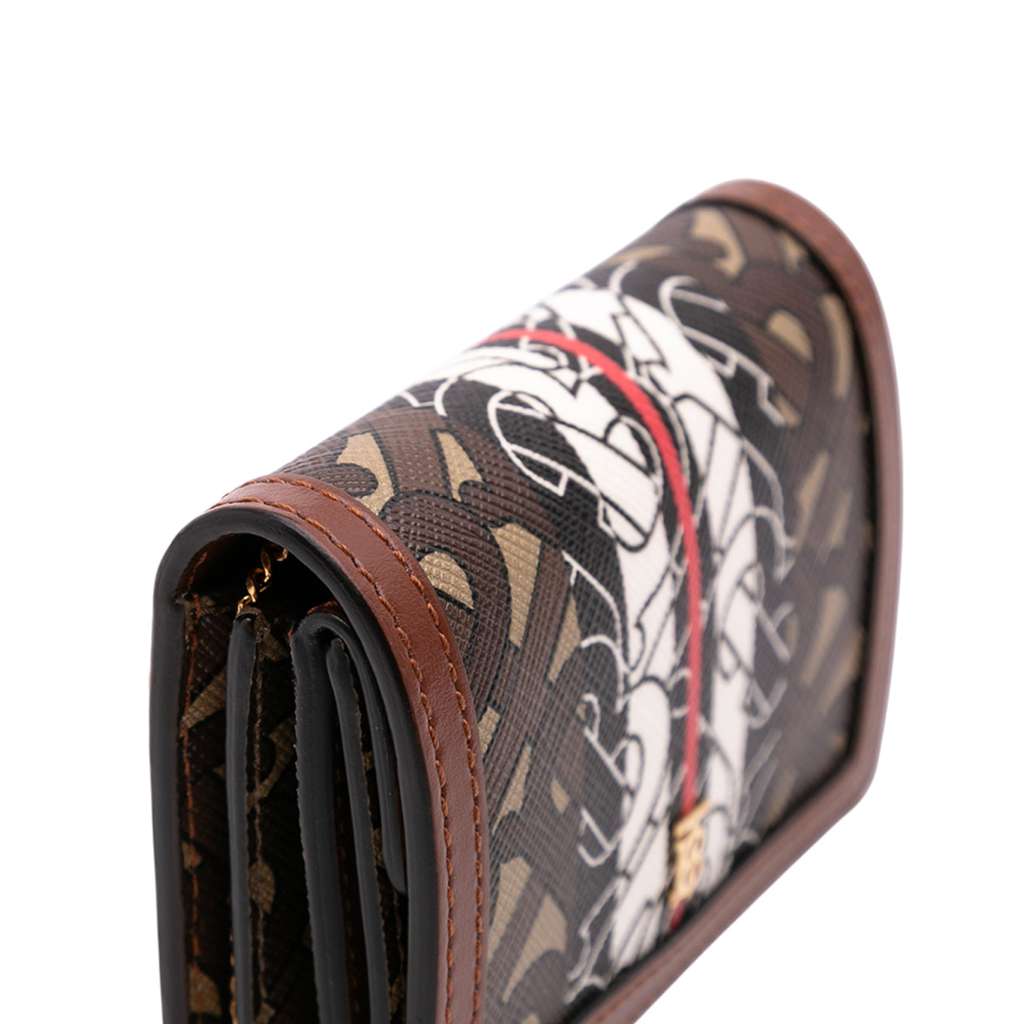 Burberry Monogram Stripe E-Canvas Jessie TB Wallet On Chain - Image 12