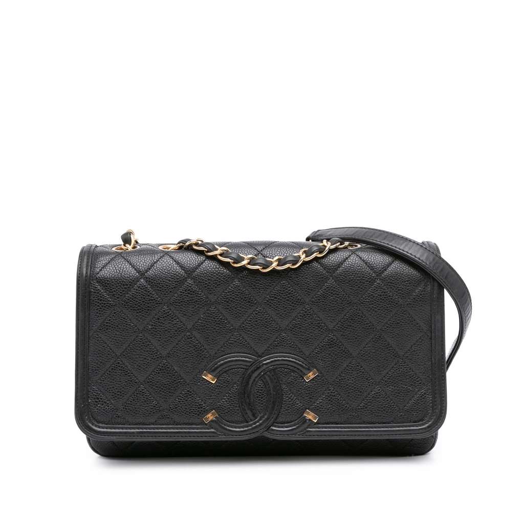 Chanel Medium Caviar CC Filigree Flap