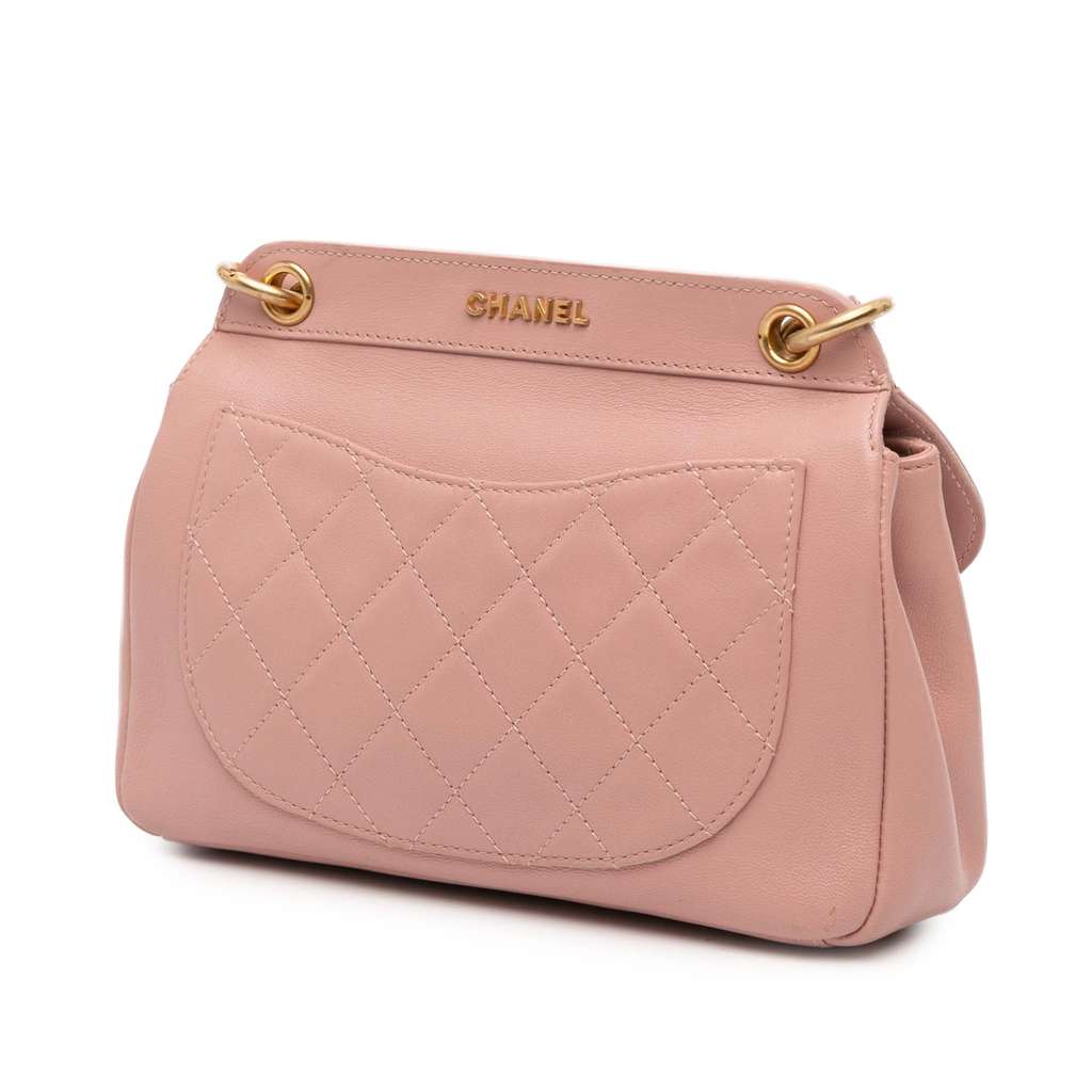 Chanel Quilted Lambskin Curved Flap - Back view