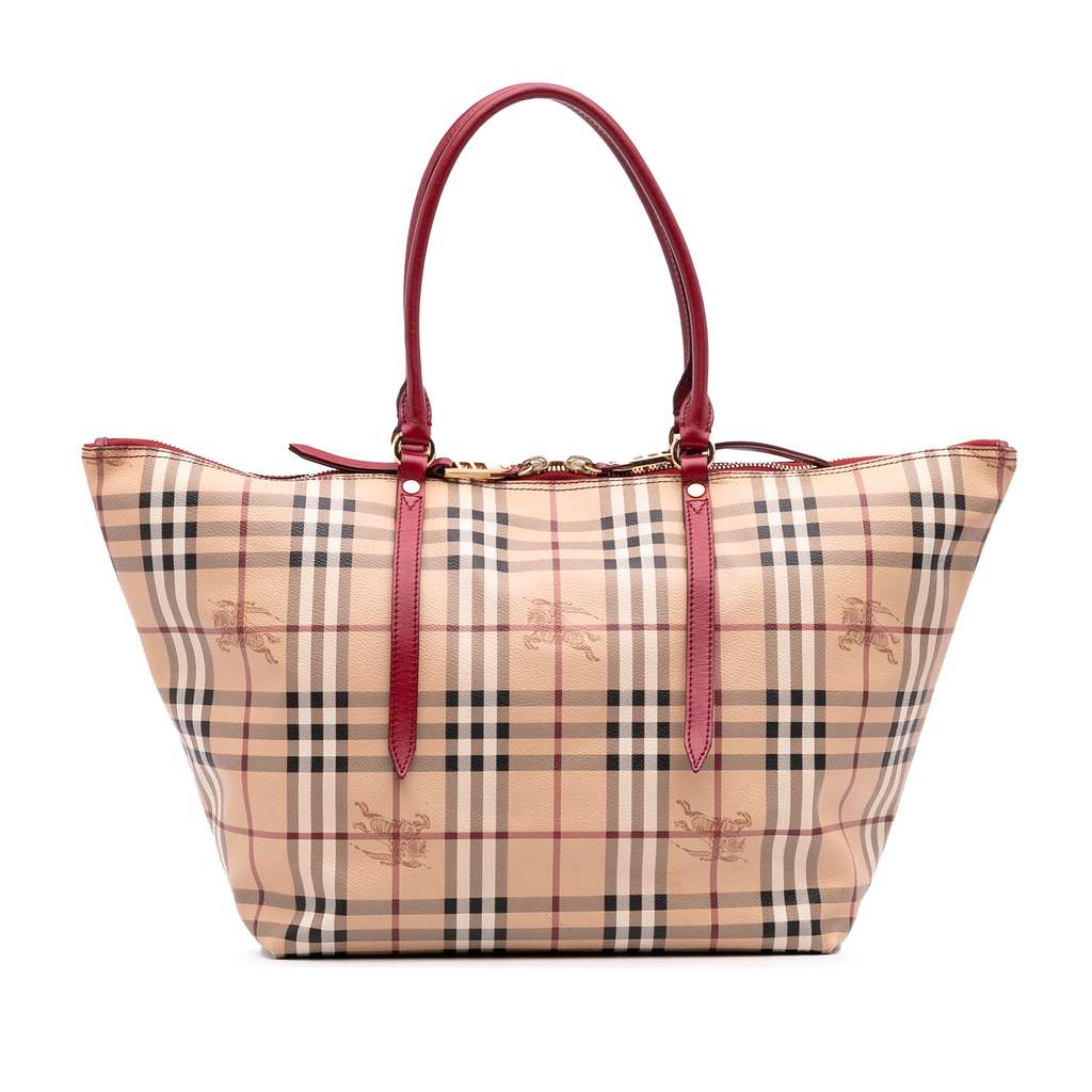 Burberry Medium Haymarket Check Coated Canvas Salisbury Tote