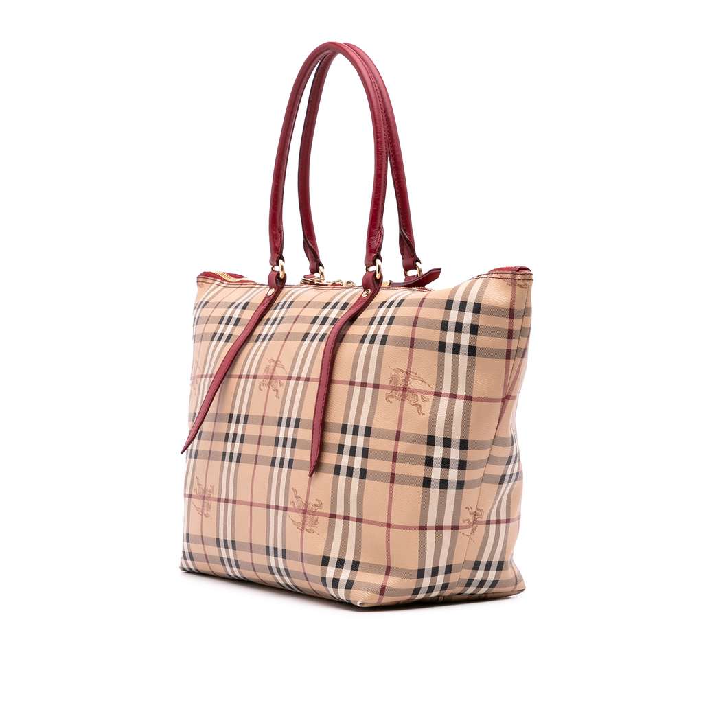Burberry Medium Haymarket Check Coated Canvas Salisbury Tote - Back view