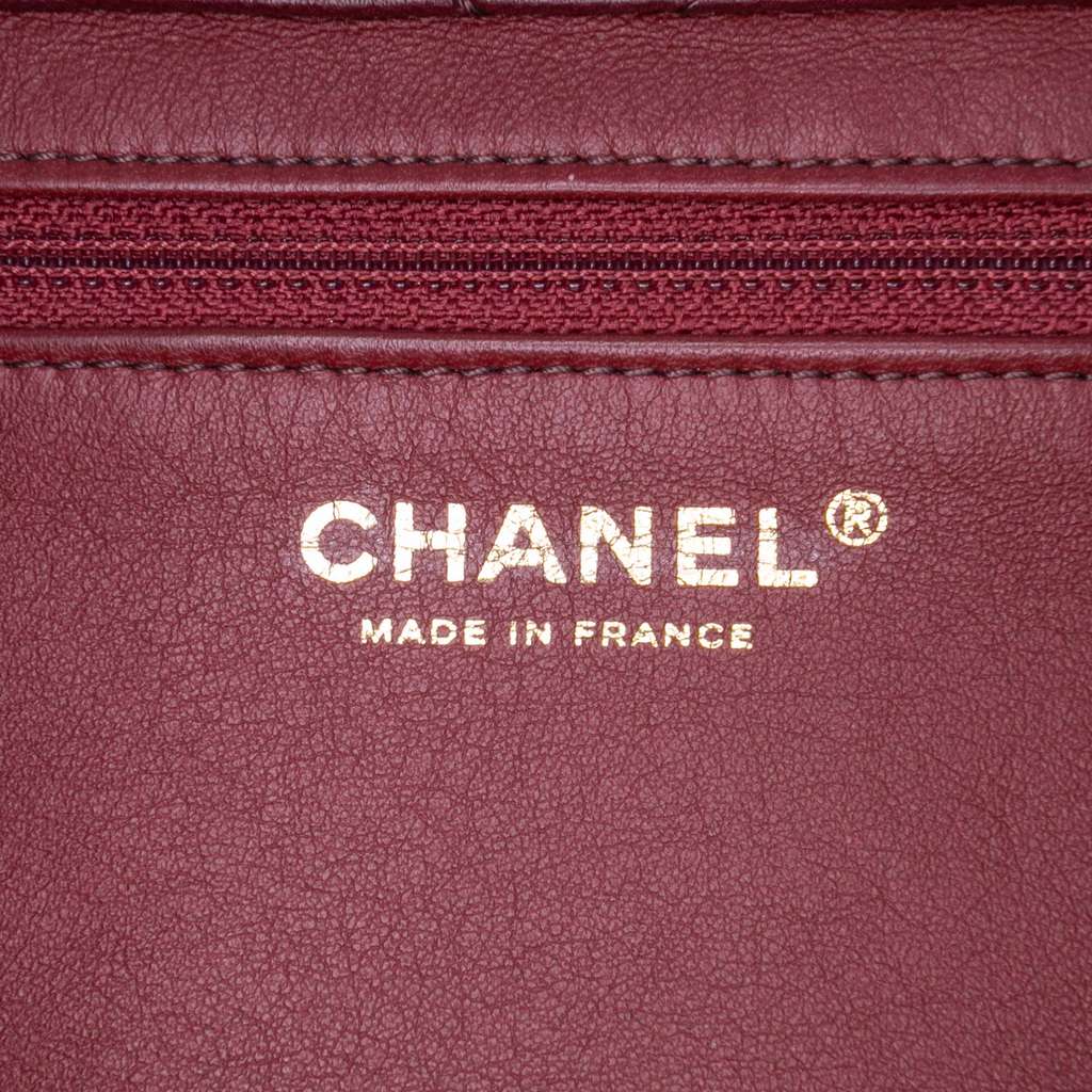 Chanel Medium Quilted Shearling Single Flap - Side view