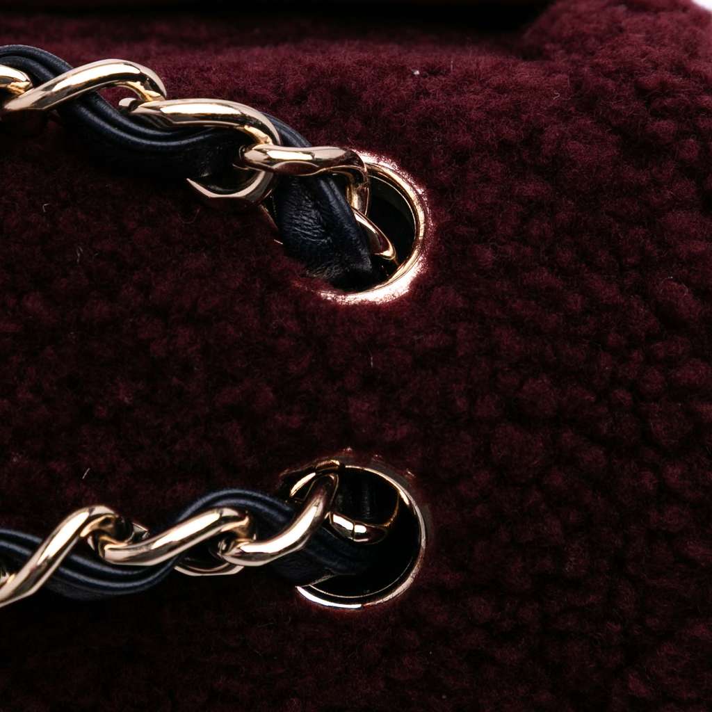 Chanel Medium Quilted Shearling Single Flap - Image 10