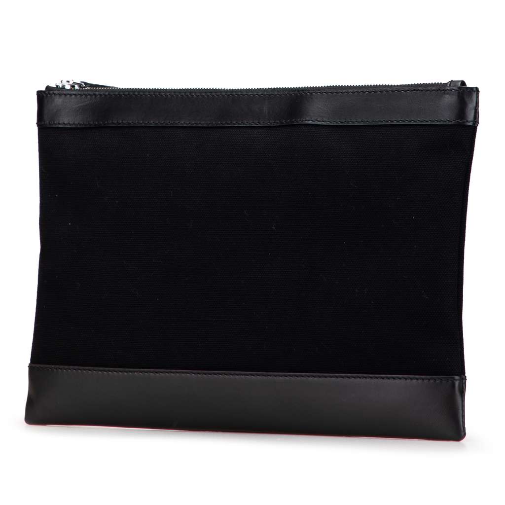 Balenciaga Canvas Navy Clip M Clutch - Back view