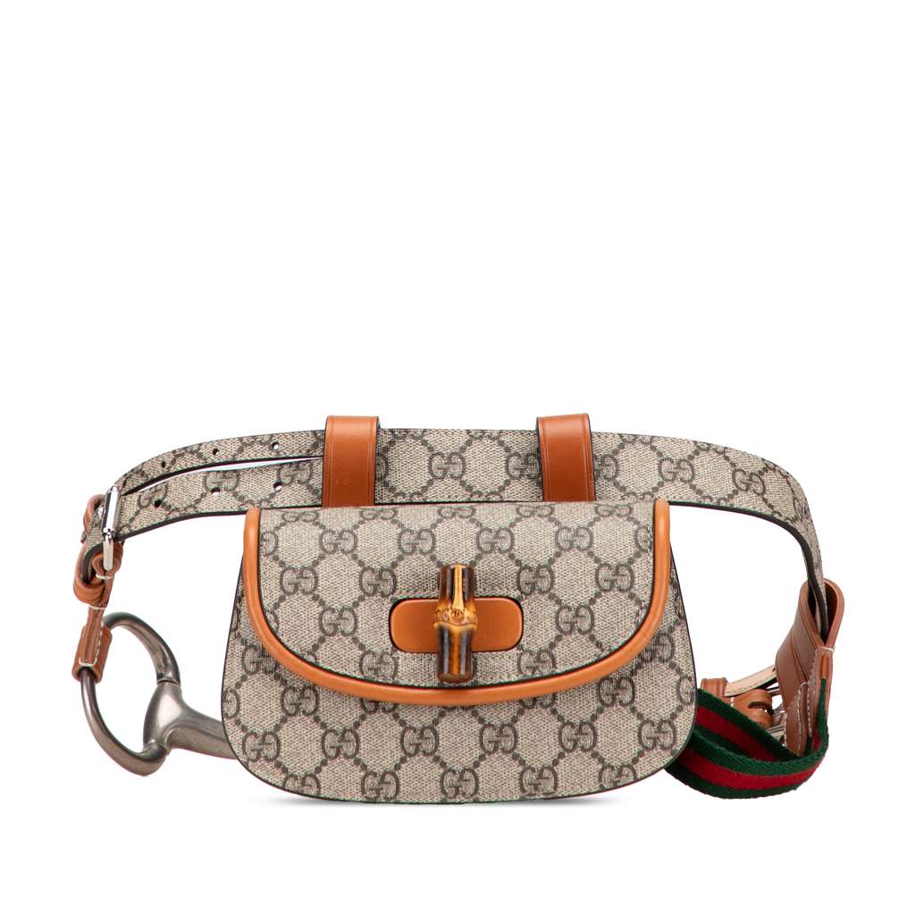 Gucci Mini GG Supreme Web Bamboo 1947 Belt Bag