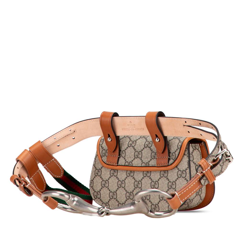 Gucci Mini GG Supreme Web Bamboo 1947 Belt Bag - Back view
